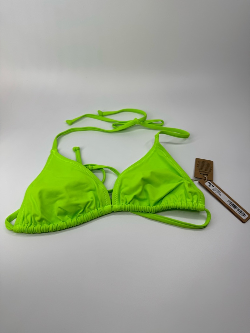 Skims Recycled Swim Triangle Top NWT Neon Green Large